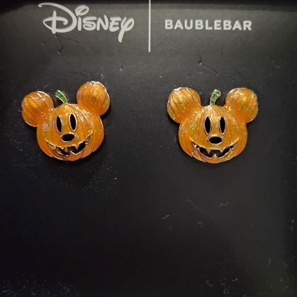 BaubleBar Disney Pumpkin Earrings - Orange and Green